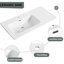 Meuble-lavabo de salle de bain avec porte à fermeture en douceur. Style moderne. Grande capacité de rangement. Fabriqué en contreplaqué. Évier en céramique. Look contemporain. Intérieur spacieux. + Finition-416765951