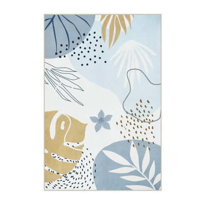 Kaldi Vibrant Spring Floral Print Machine Washable Area Rug with Non-Slip Backing for Living Room, Dining Room, Bedroom