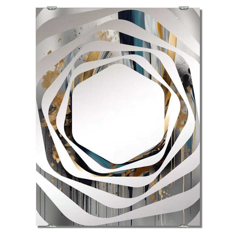 Azor - Miroir mural à formes abstraites MIR137745, 32 po x 24 po
