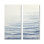 «Blue and Beige Oceanic Seaweed - Coastal Wall Art, Blue Coastal, reproduction sur toile 2 pièces