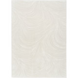 Central Park West Power Loom Polyester Abstract Area Rug in Ivory/Cream