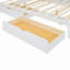 Lit plateforme à 2 tiroirs avec lit gigogne et tête de lit incurvée-106485629