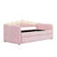 Lit de jour simple simple TG avec couchette escamotable et lumière DEL, couchette plate ou surélevée, rose-997344590