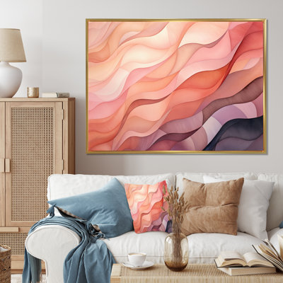 «Nutshell Waves», aquarelle abstraite I - impression