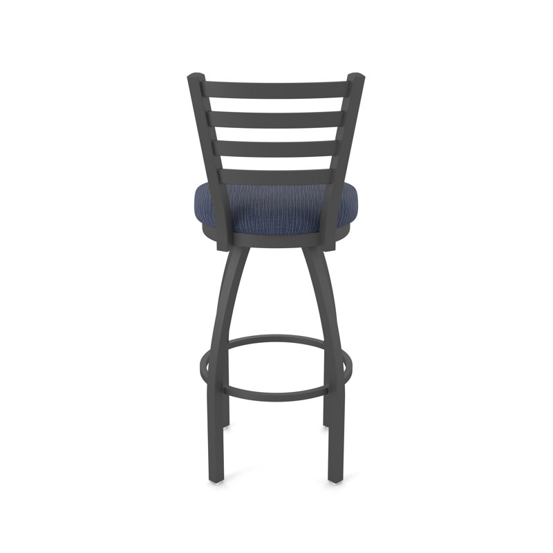 Jackie Swivel Stool, Pewter, Extra Tall (36" Seat Height), Fabric-Graph Anchor