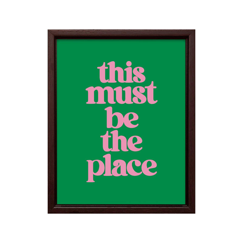 This Must Be The Place No4, Canvas, 24"H x 32"W, Brown Framed