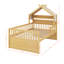 Structure de lit plateforme en bois avec tablette de tête de lit, auvent amovible et garde-corps-570469298-570469297