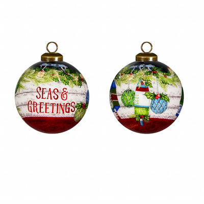 Ornement boule Holly Seas and Greetings