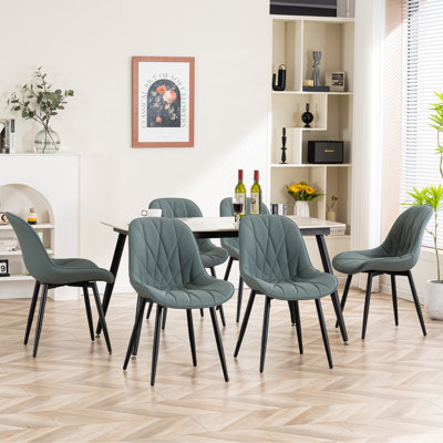 Chaise d'appoint rembourrée en similicuir Chardee