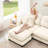 Beige Modular L Shaped Couch With 3 Seats, , Cushion And Cloud - Soft Comfort Design For Reading Areas Ergonomic Design, Nooks-1097582386-1097582383