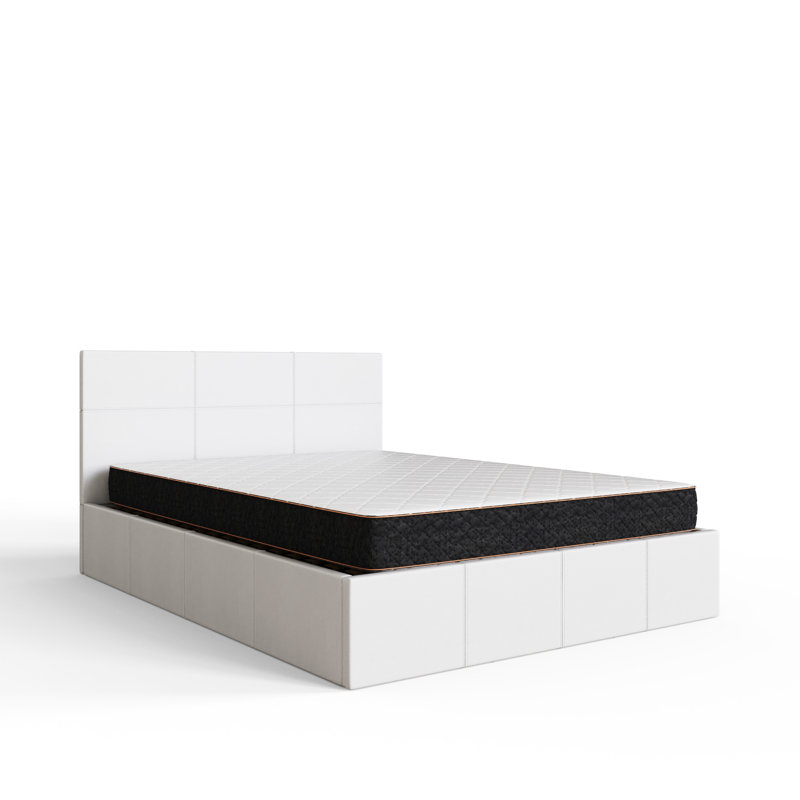Beaird Upholstered Ottoman Storage Bed, Kingsize (5'), White