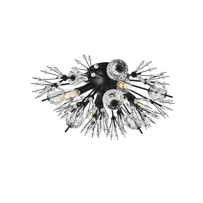 Behrens Flush Mounted Sconce, Black