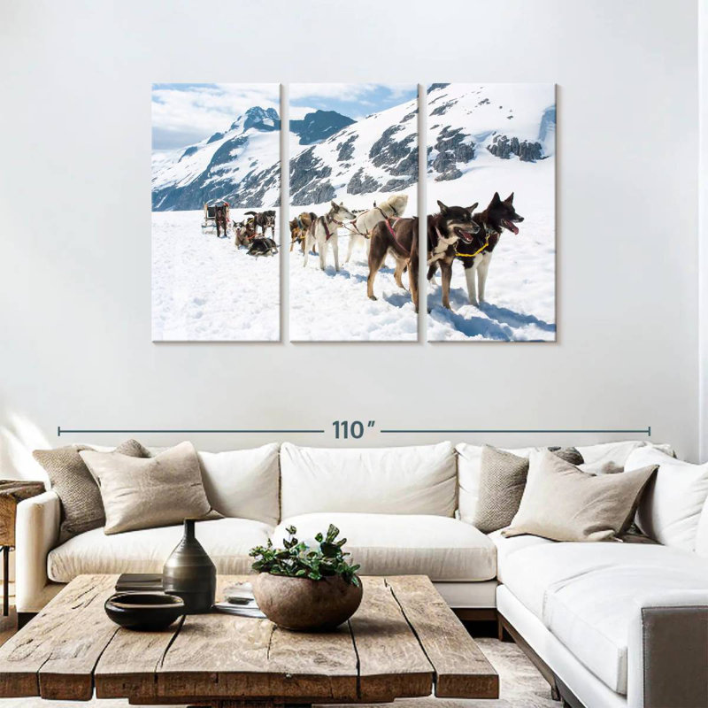 Traîneau à chiens Brampt en Alaska, H 48 po x l 74 po