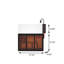 Aquarium 47,24 po de style industriel