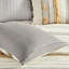 Housse de couette pour grand lit en coton avec détails en tissu doux et rayures gris-124869635