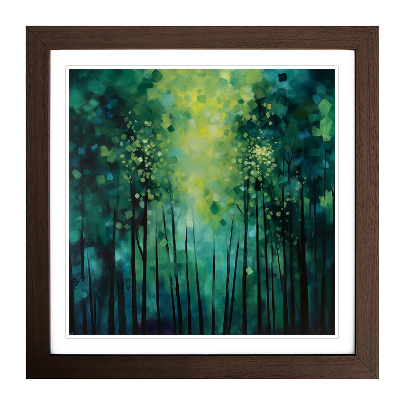 Single Picture Frame Print on Wood, Walnut