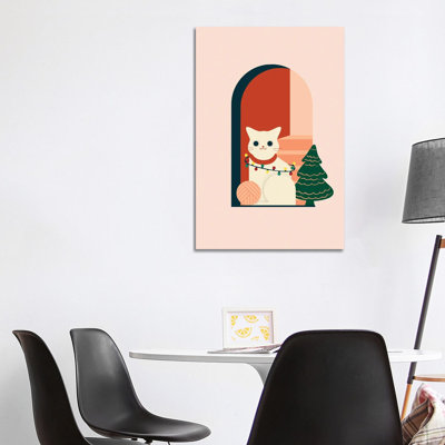Christmas Cat - Print on Canvas