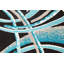 Tapis turquoise / noir Desiray