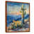 Toile avec cadre flottant brun