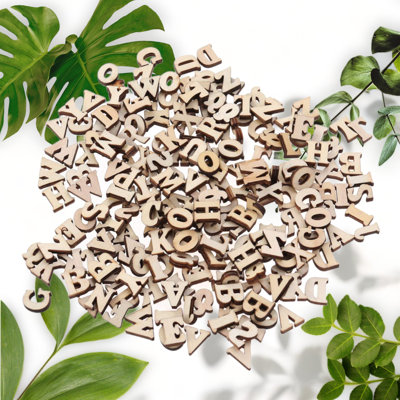 Natural Wood Alphabet Letters - 200pcs