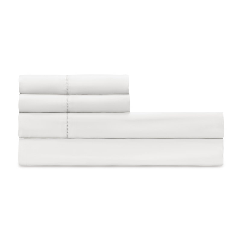 Royal Sateen Sheet Set, Natural White, Full Sheet Set + 2 Pillowcases