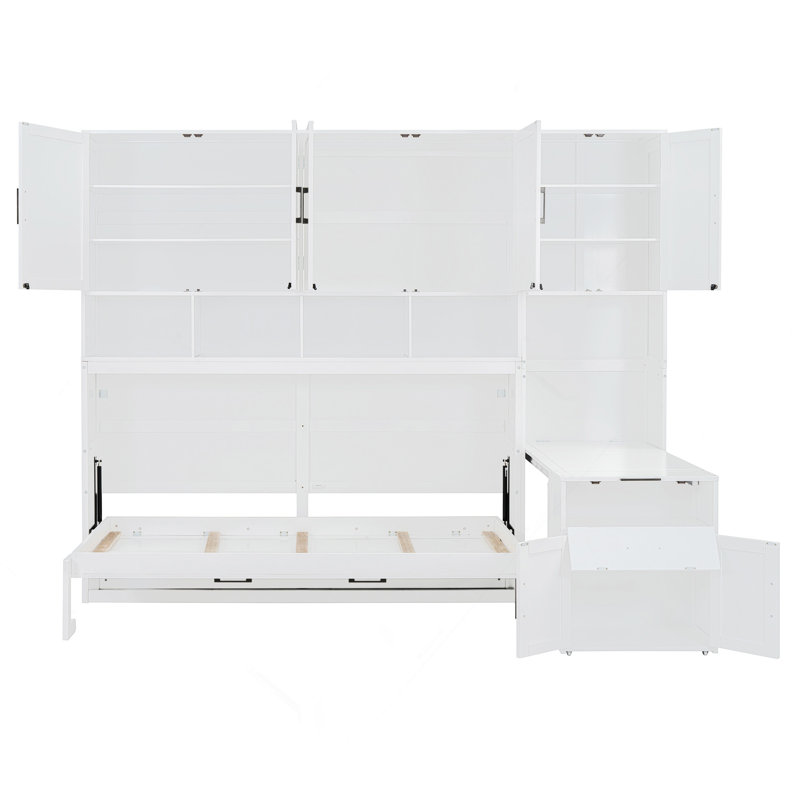 Lit escamotable avec lit escamotable Murphy, Blanc