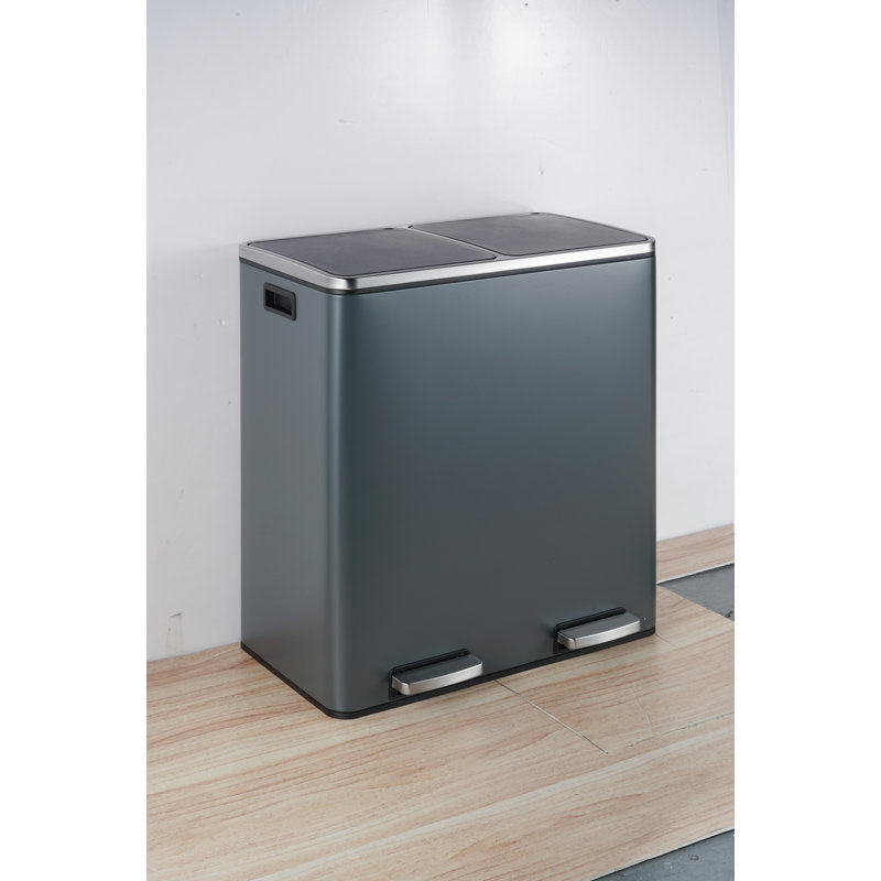Poubelle à pédale 60 litres, gris