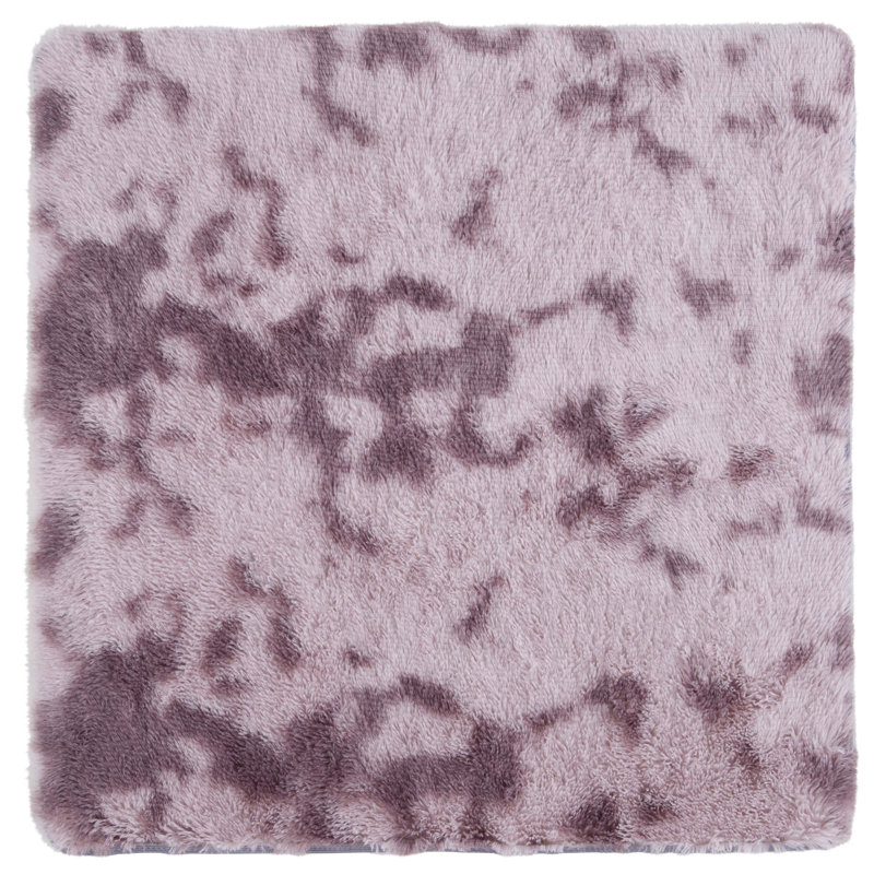 Ziska Shag Performance Abstract Rug, Square 4'