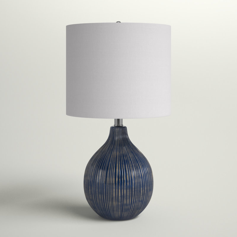 Lampe de table en céramique Intaglio - bleu, Bleu