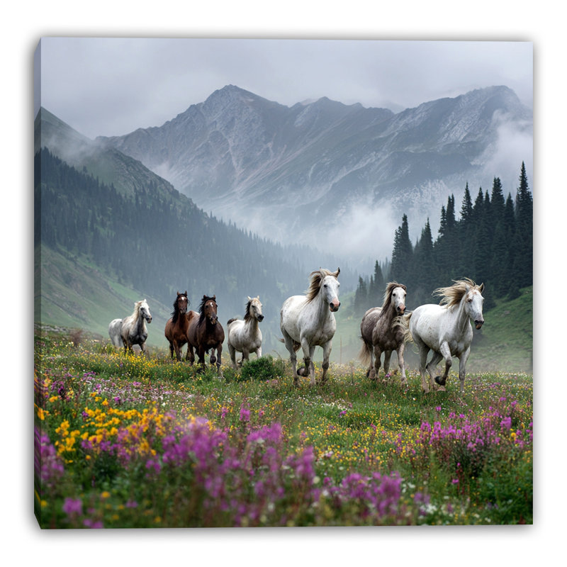 Alpine Meadow Wrapped Canvas Wall Art, 30"W x 30"H x 1.5"D