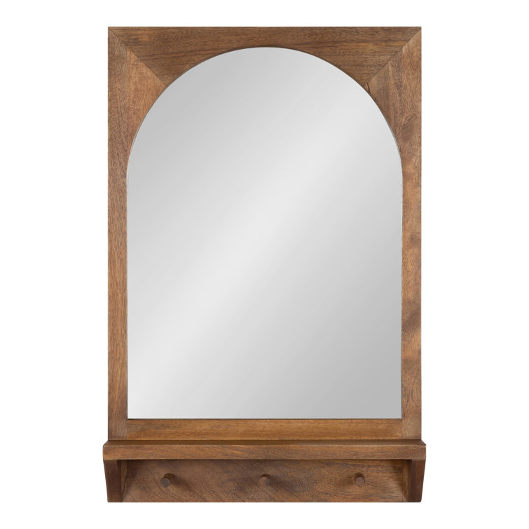 Julianna Wood Flat Wall Mirror