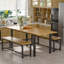 Ensemble de table de salle à manger extensible L 63 po x l 28 po Keuna-444938495-444938492