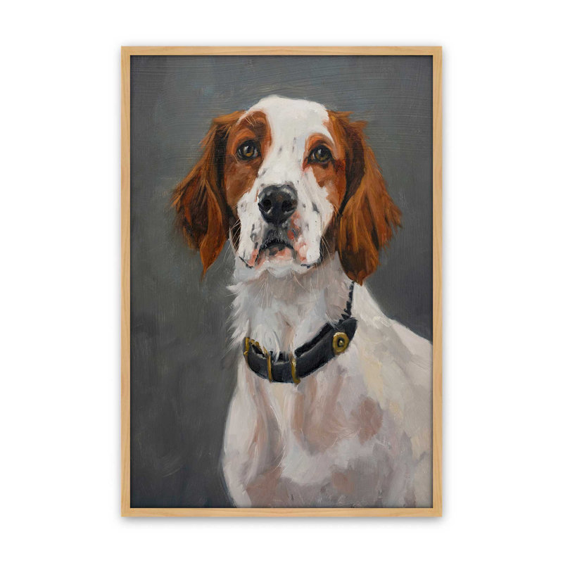 Reproduction d'art avec portrait d'animal de compagnie par Marian Parsons, H 12 po x l 8 po, Tanné