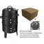 Barbecue d'extérieur à double couche, poêle à braiser et fumoir au charbon de bois