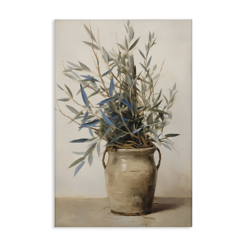 Country Pottery Plant Canvas Wall Art by Petals Prints Design, 30" H x 20" W
