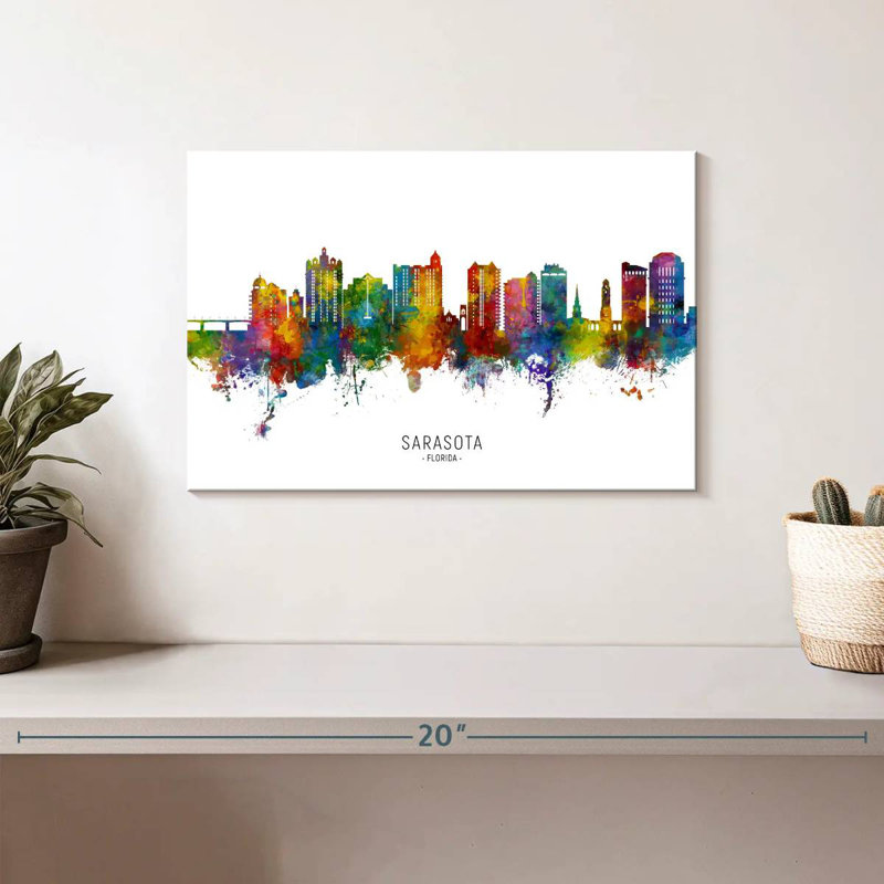 Rorry Sarasota Florida Skyline I, 8" H x 12" W