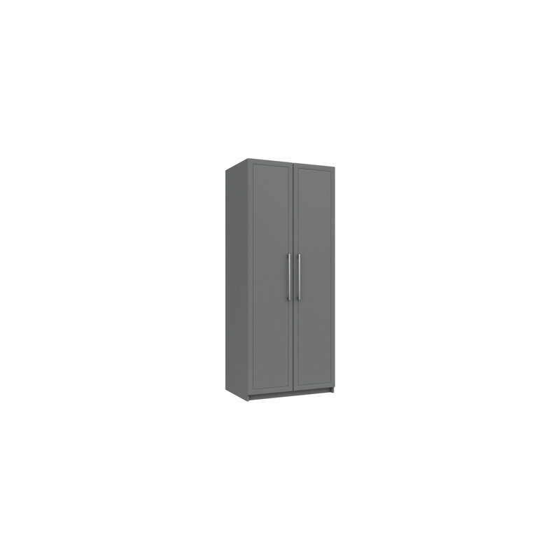 Allenna 2 Door Manufactured Wood Wardrobe, Dust Grey Gloss