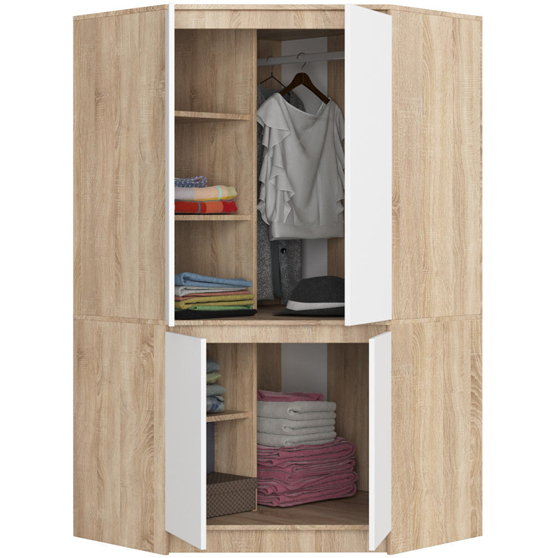 Sibbie 4 Door Manufactured Wood Wardrobe