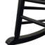 Chaise berçante balcon pour adulte, en bois franc massif, avec accoudoirs de sécurité et de dossier à lattes pour plus de sécurité Assemblage simple inclus Instructions de quincaillerie Poids maximal