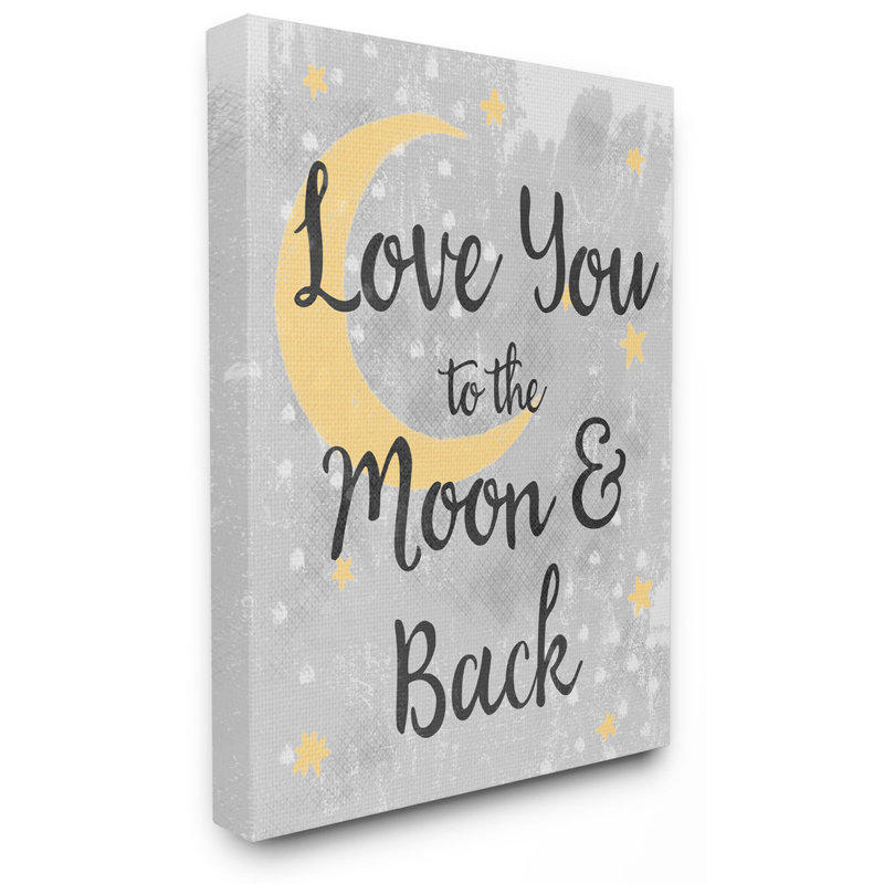 Art de lune Lerner Love You, Toile tendue, H 40 po x l 30 po x P 1,5 po