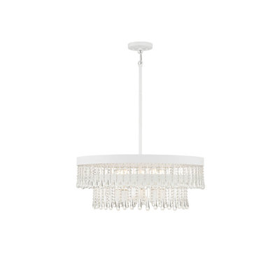 Luminaire suspendu 6 lumières en noir mat