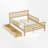 Wood Platform Bed with Guardrails on Both Sides and Two Storage Drawers-375650431-393769964