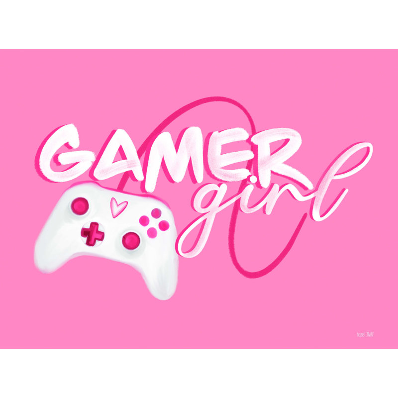 Gamer Girl - impression sur toile tendue, H 12 po x l 16 po