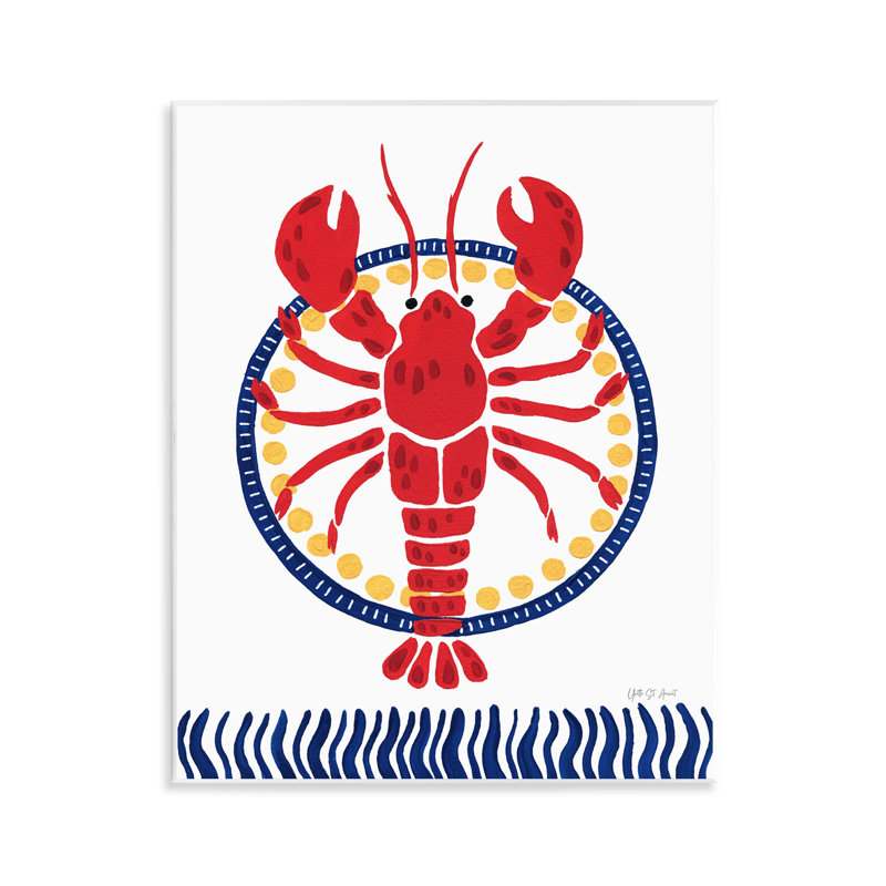  Kitschy Coastal Lobster Wall Plaque Art by Yvette St. Amant