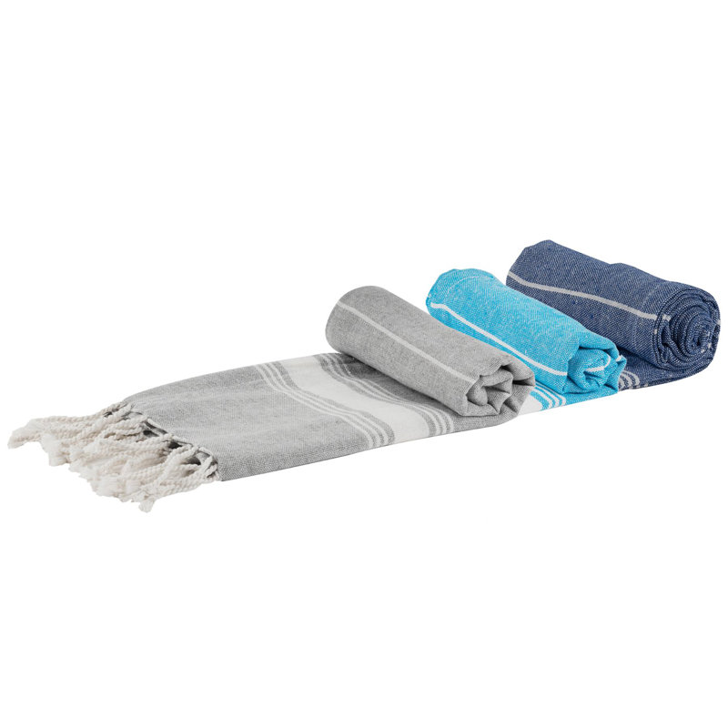 Nicola Spring - Turkish Cotton Children's Towels - 100 x 60cm, Navy/Blue/Grey