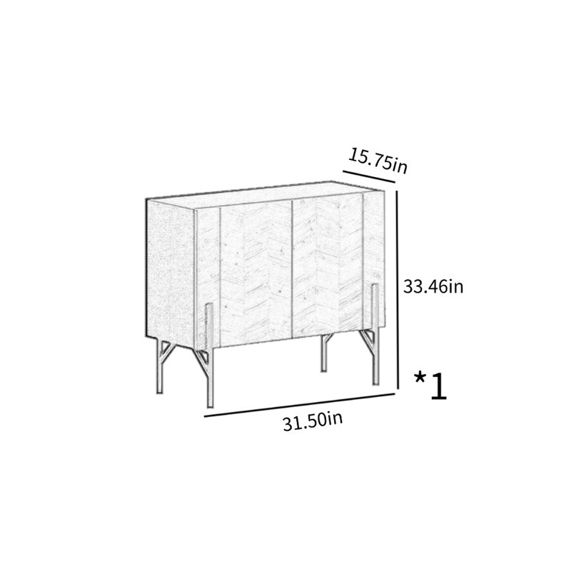 Petite armoire d'appoint de salon