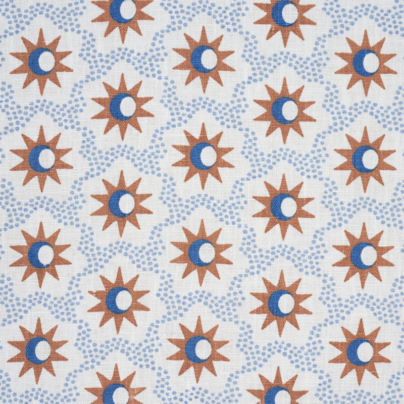 Lucie Fabric, Clay/Blue