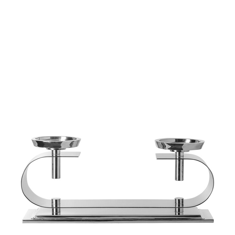 Lustre Twinson 2 lumières nickelé argenté