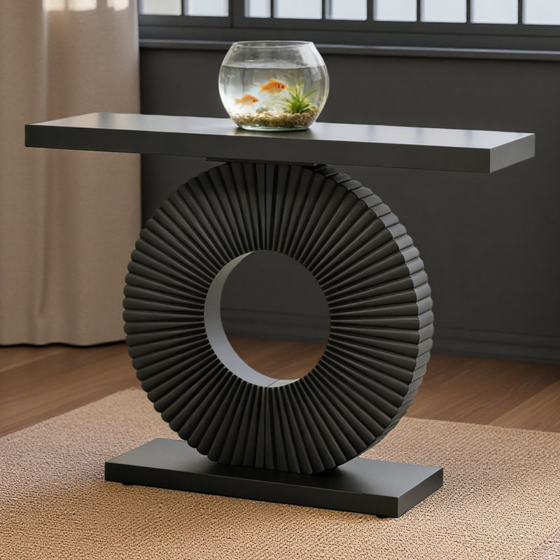 Elegant Entryway Table,Sturdy Hall Table,Versatile Console Table, Black
