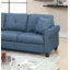 Canapé modulaire réversible en polyfibre bleu capitonné
